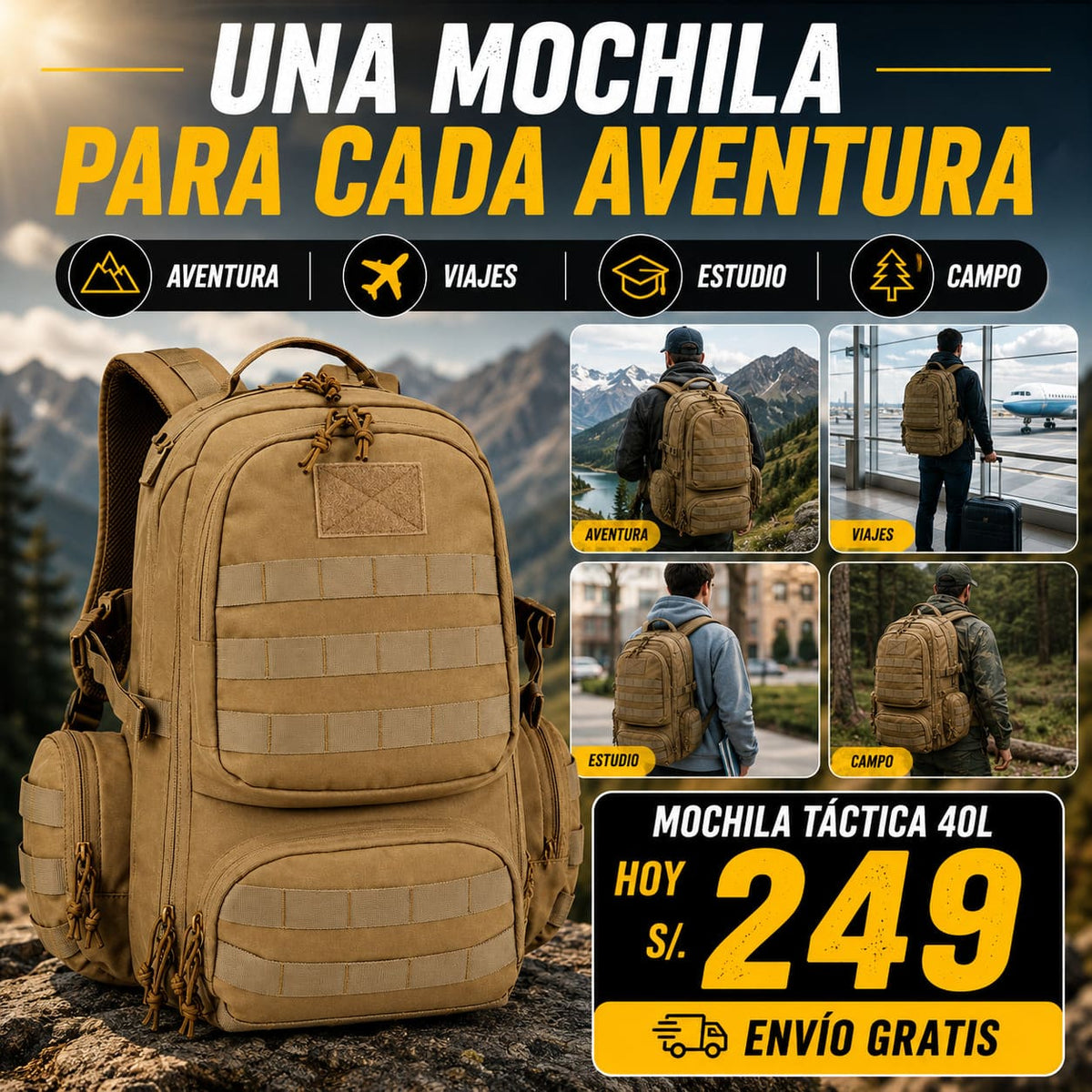 Mochila Táctica Premium