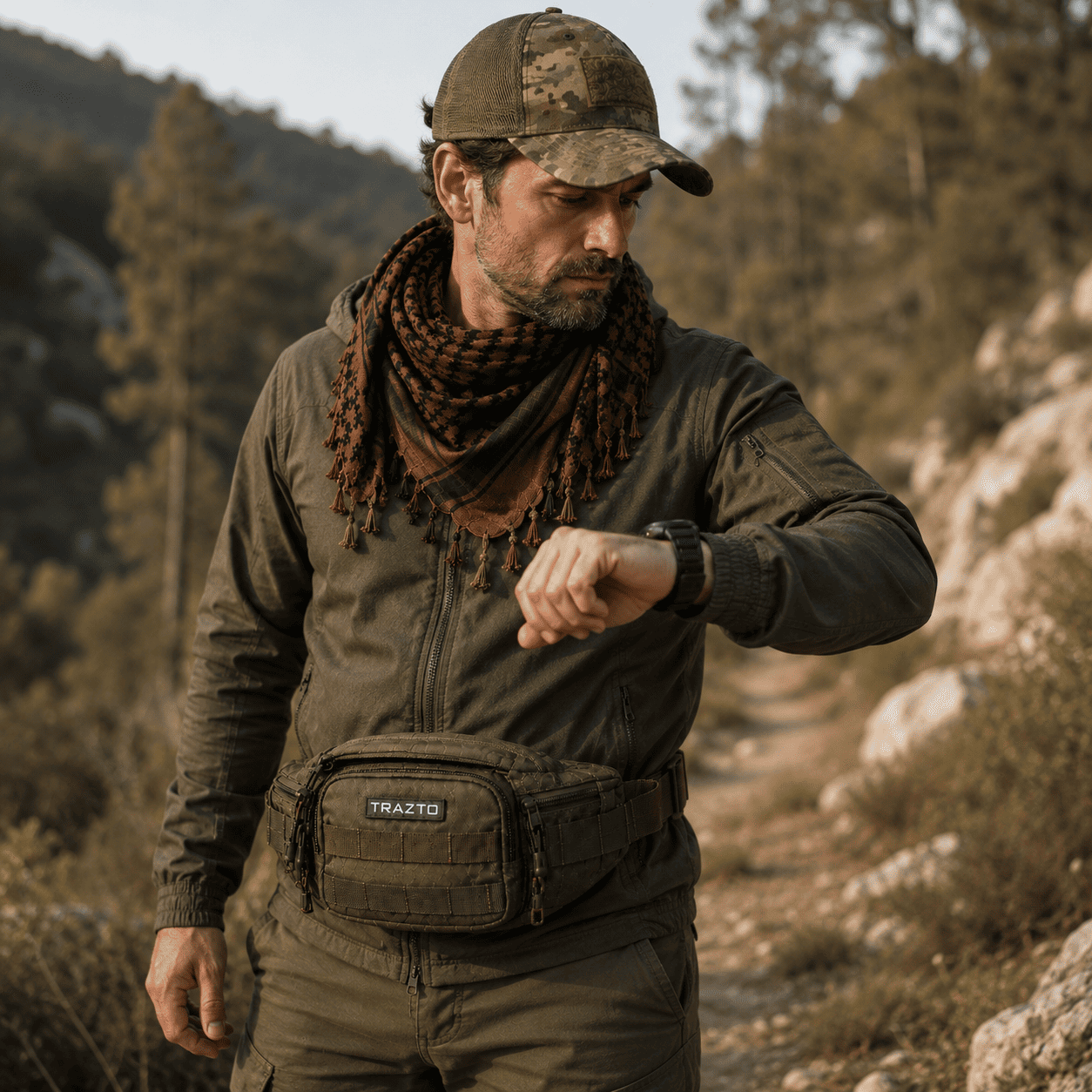 Especial Día del Padre | Canguro Táctico + Gorro Táctico + Shemagh