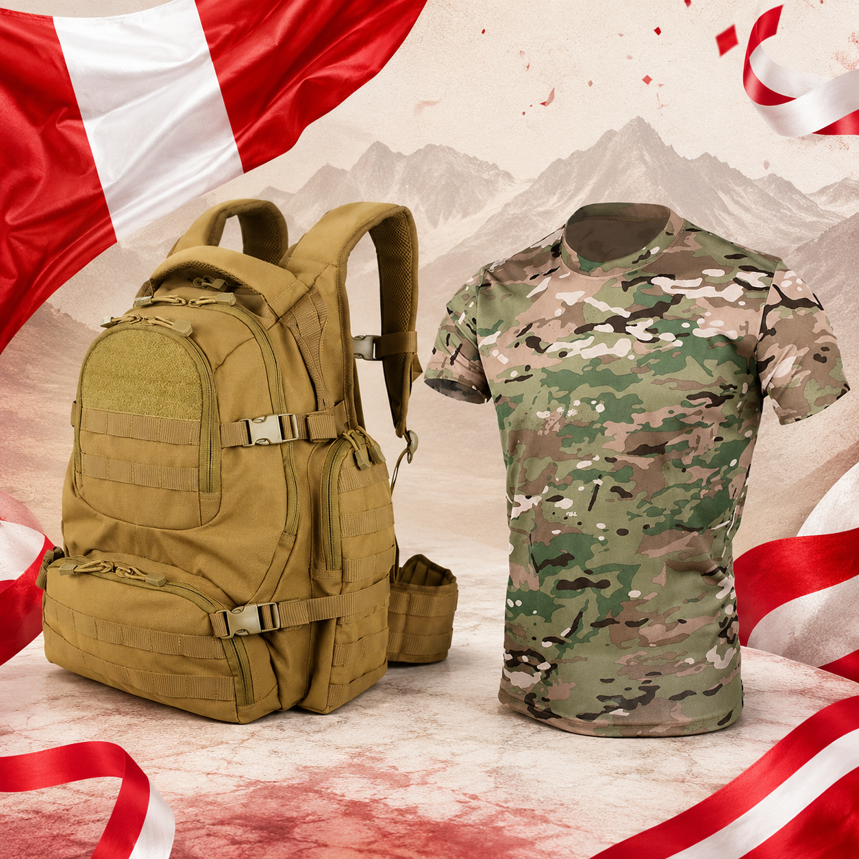 Combo Patriota Táctico | Mochila Táctica 40L + Polo táctico