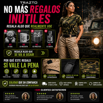 Trazto | Polo Táctico + Correa Nylon + Pantalón Táctico IX7 - PROMOCIÓN EXCLUSIVA DÍA DE LA MADRE